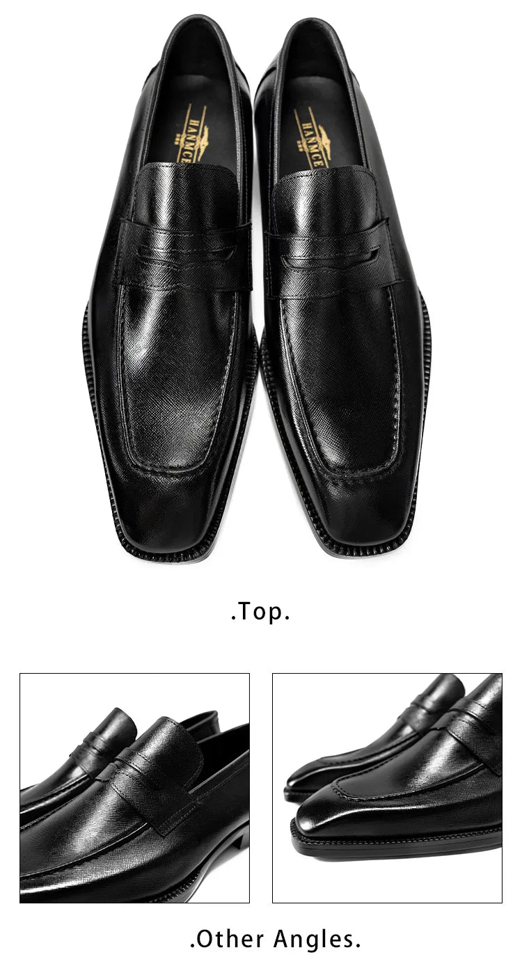 Genuine Leather Mens Slip On Loafers