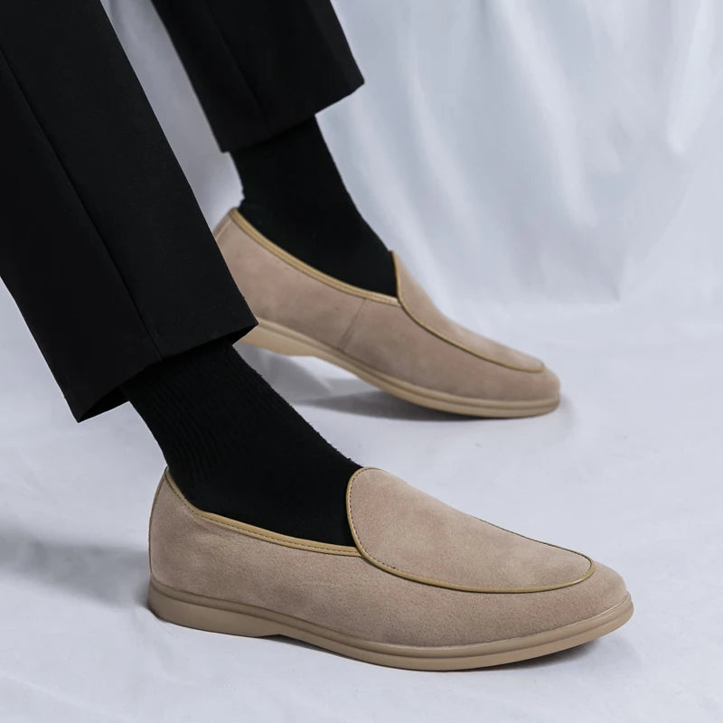 British Style Suede Casual Breathable Slip-on Loafers