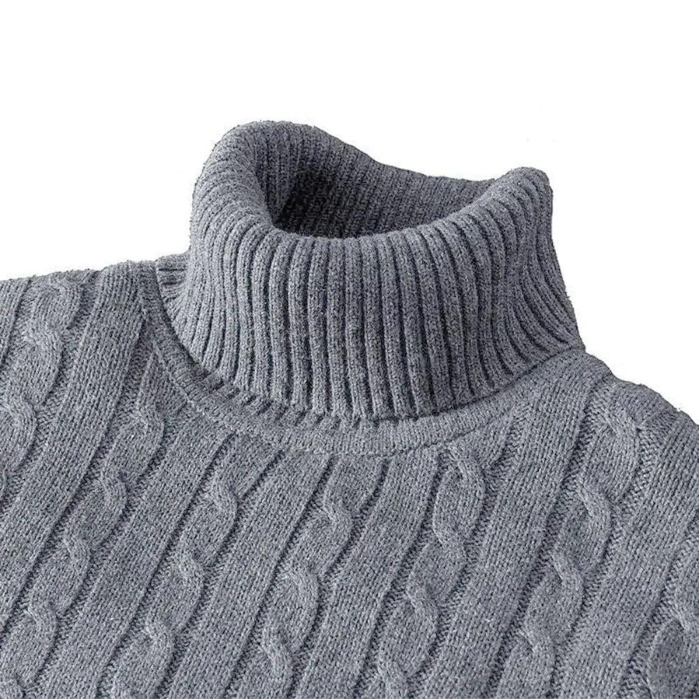 High Neck Solid Color Turtleneck
