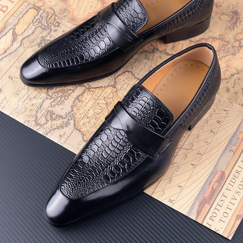 Genuine Leather British Style Point Toe Shoes