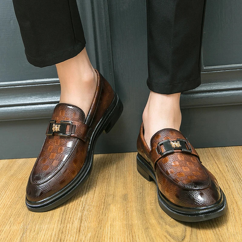 Leather British Style Casual Slip-on Breathable Loafers