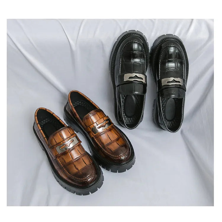 STRONGSHEN Casual Leather Loafers