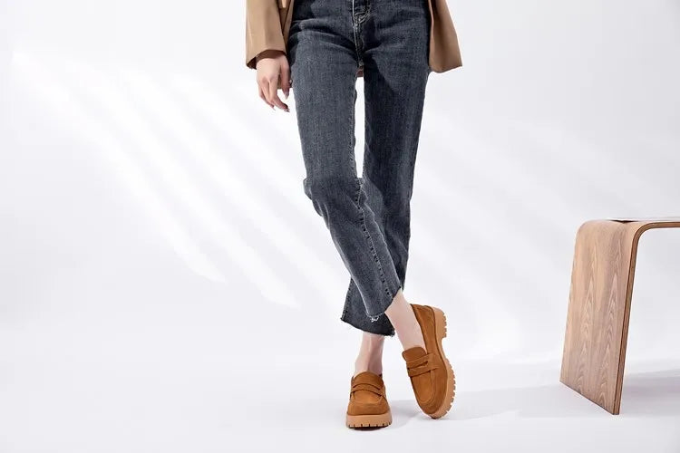 AIYUQI  British Style Genuine Leather Loafer