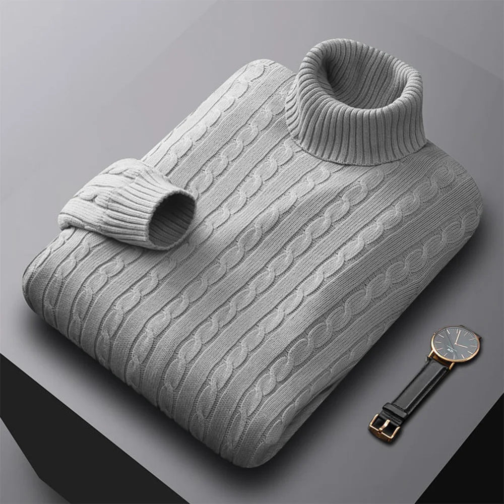 High Neck Solid Color Turtleneck