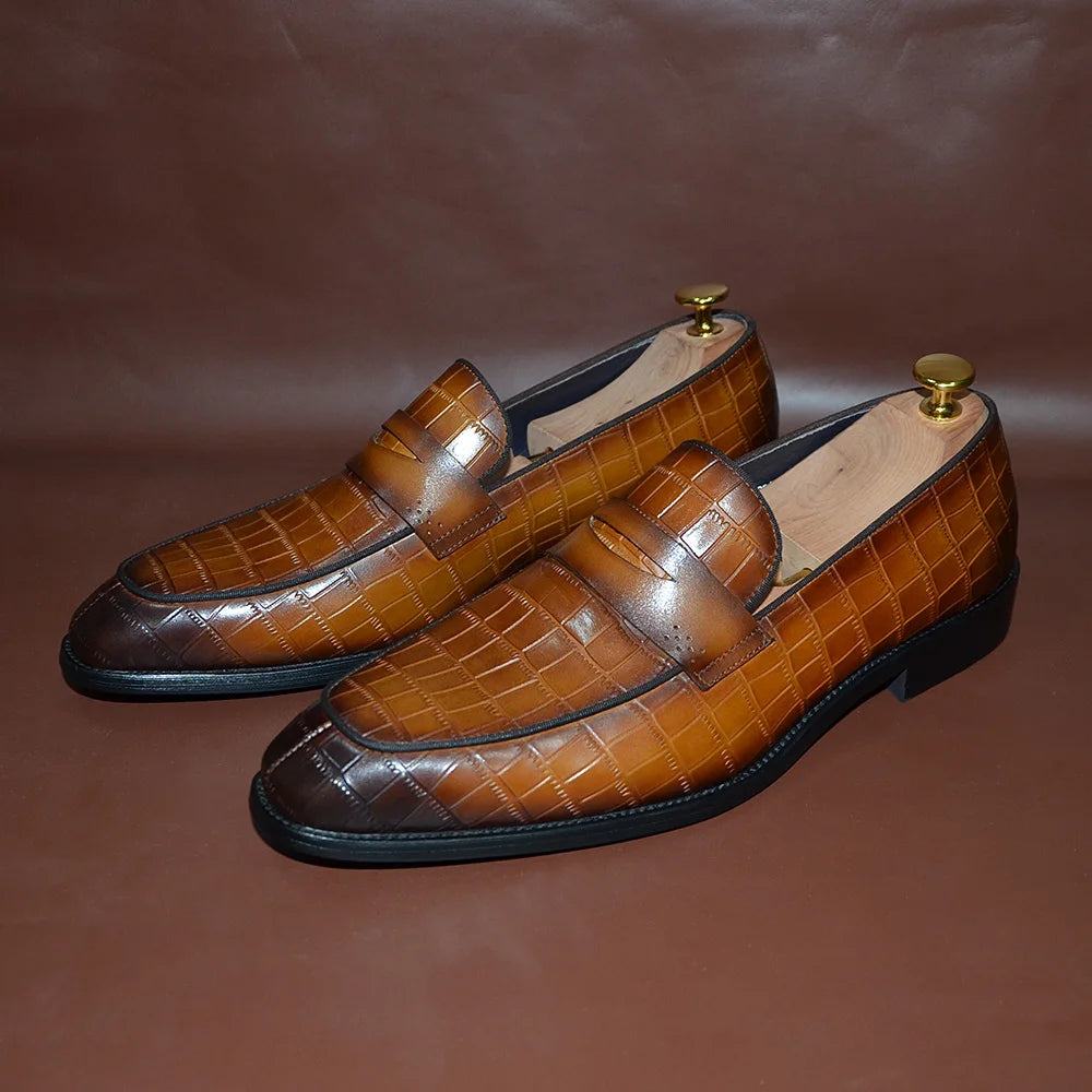 Classic Handmade Italian Style Genuine Cow Leather Penny Loafer
