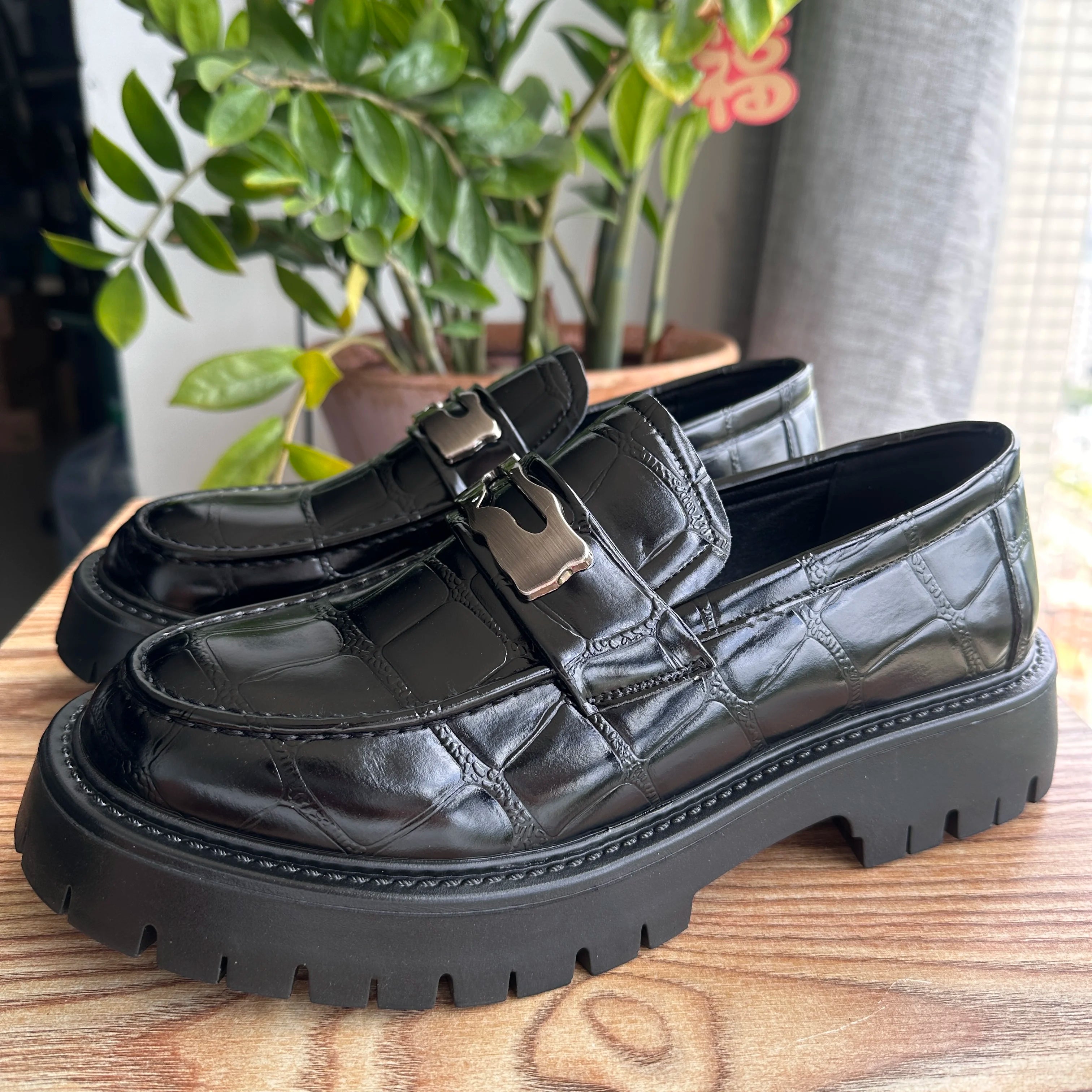 STRONGSHEN Casual Leather Loafers