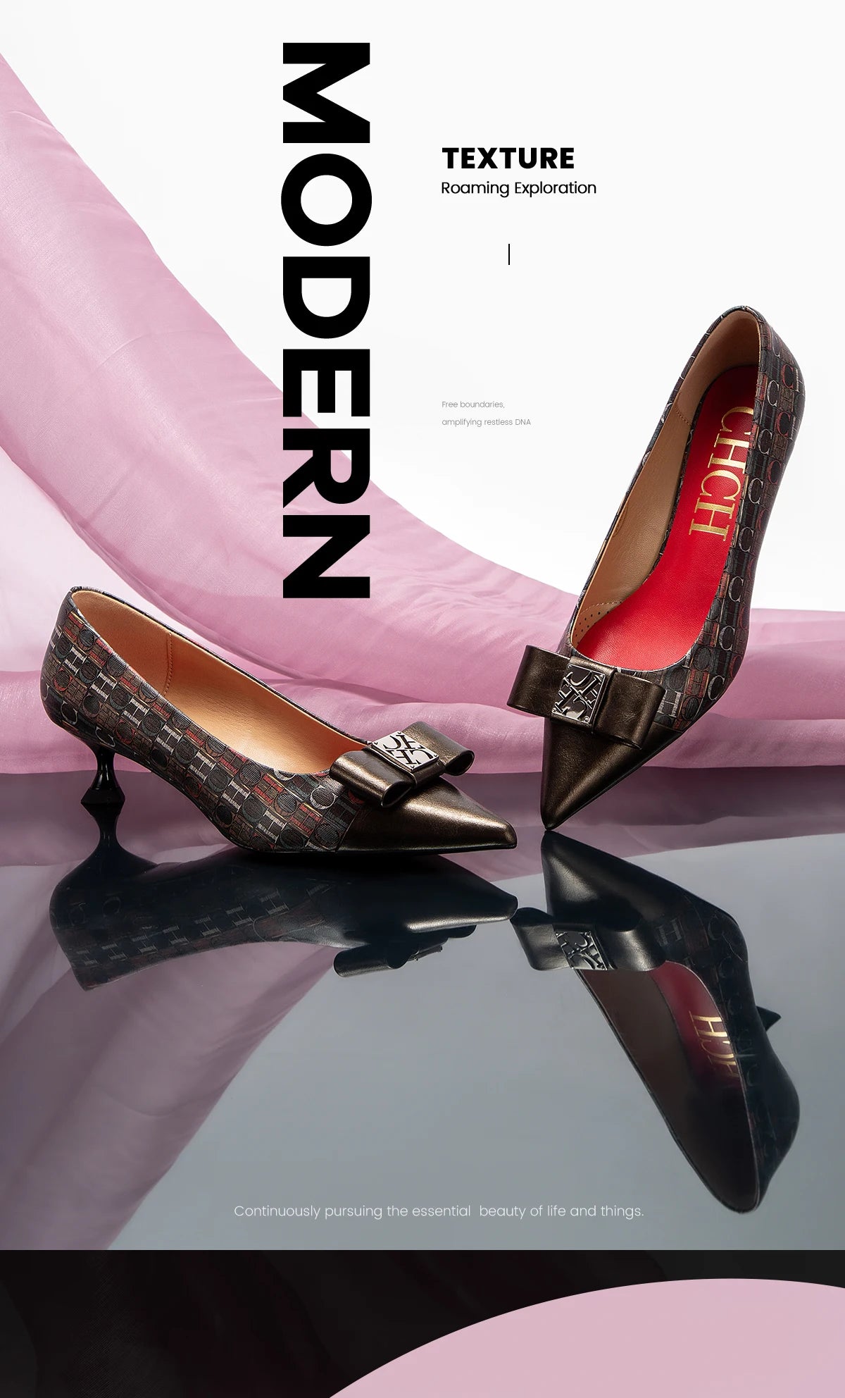 Elegant Low Heeled Female British Style Pointed Shoes