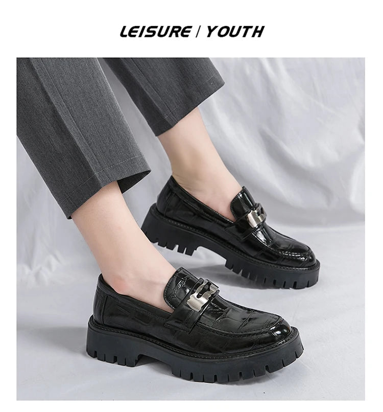 STRONGSHEN Casual Leather Loafers