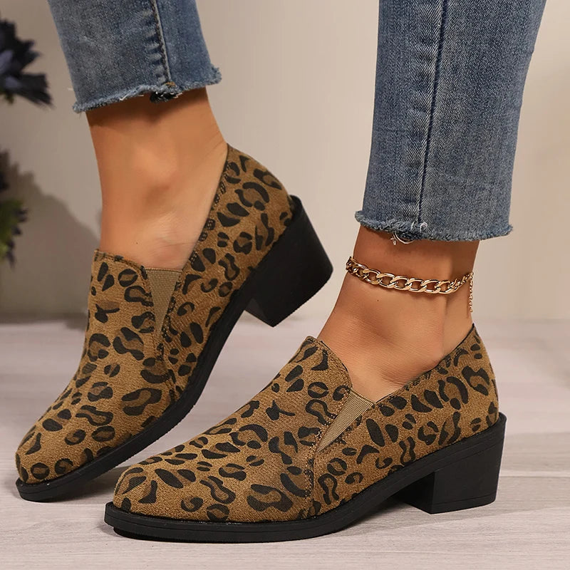 Leopard Print Penny Loafers