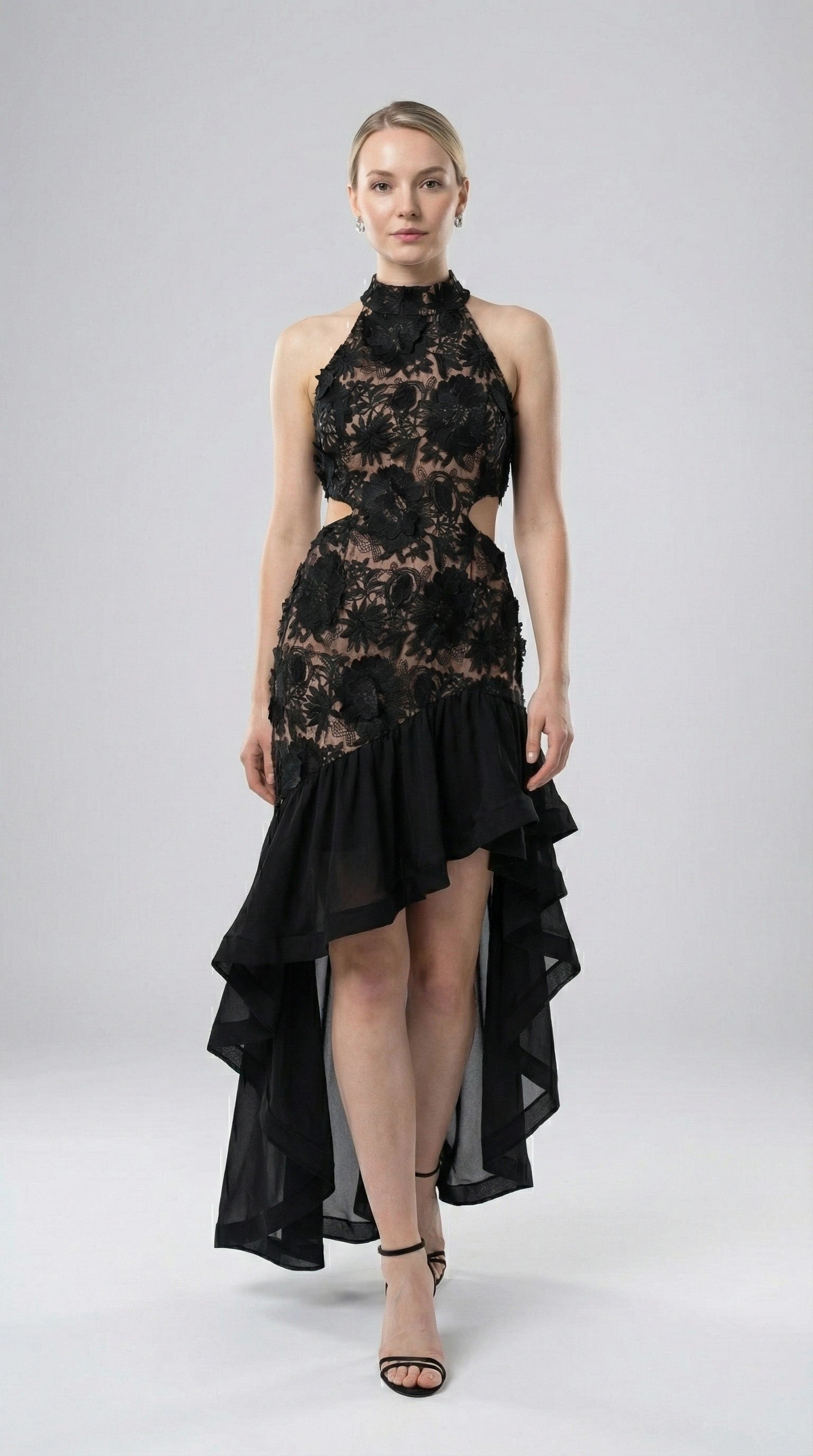 Ele Embroidered High Waist Bodycon Skirt